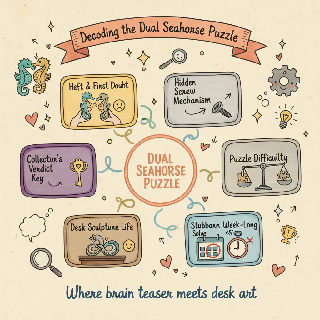 The Unlikely Zen of the Dual Seahorse Gold Silver Brain Teaser 5 The Unlikely Zen of the Dual Seahorse Gold Silver Brain Teaser