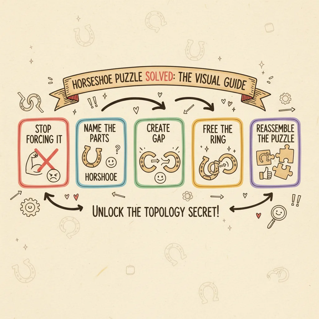 Horseshoe Metal Puzzle Solution: The Gap-Creation Trick 5 Horseshoe Metal Puzzle Solution: The Gap-Creation Trick