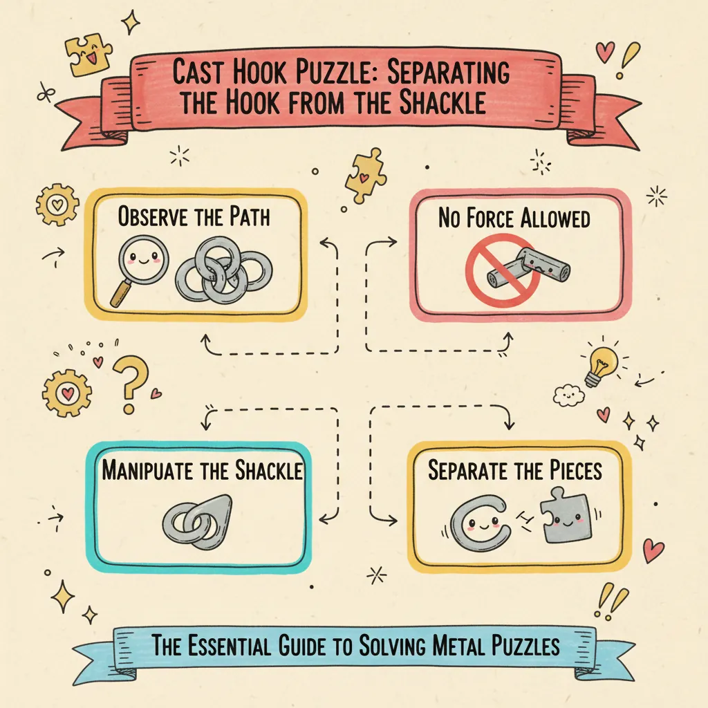 How to Solve the Cast Hook Metal Brain Teaser: A Complete Step-by-Step Tutorial 4 How to Solve the Cast Hook Metal Brain Teaser: A Complete Step-by-Step Tutorial