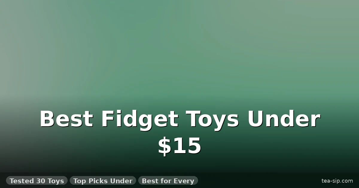 7 Best Fidget Toys Under $15: Quiet, Durable, and Discreet Picks Tested