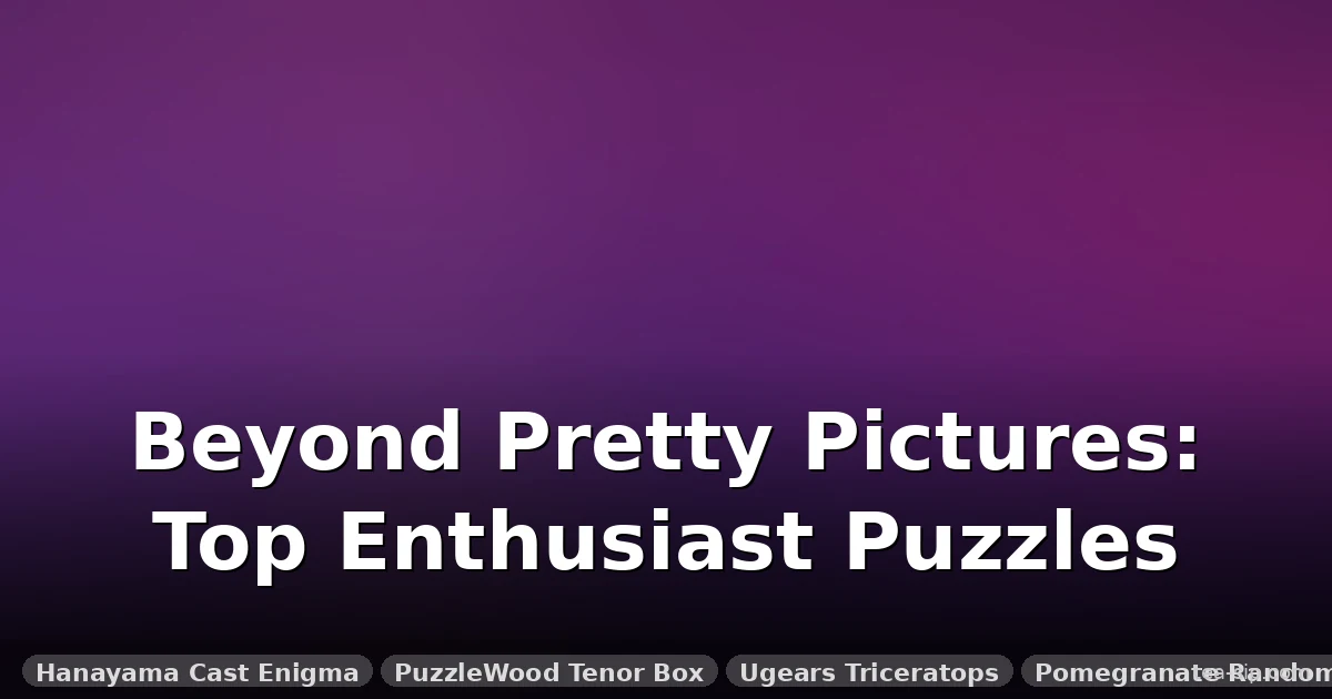 Best Puzzles for Puzzle Enthusiasts: 9 Mechanical, 3D & Jigsaw Picks