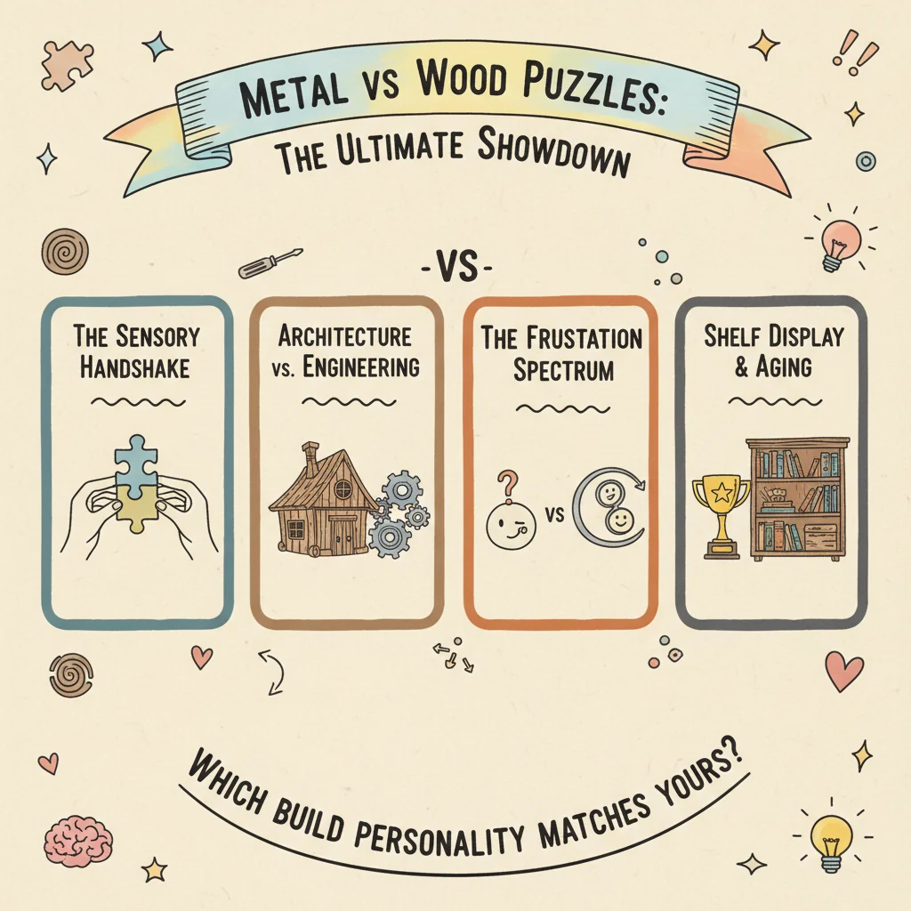 Metal Puzzle vs Wooden Puzzle: The 5-Point Test to Find Your Perfect Match