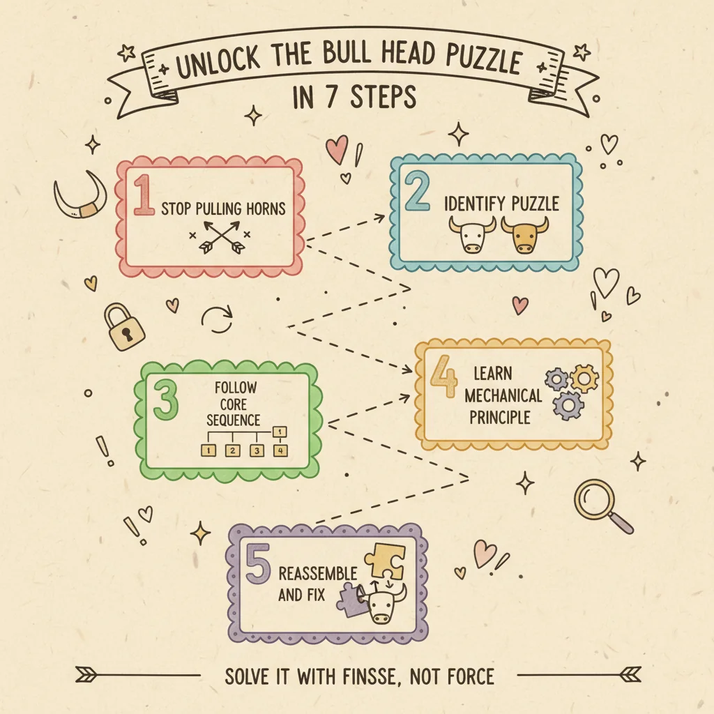 Two Bull Head Lock Puzzle: Open It in 7 Physical Steps (No Tools) 4 Two Bull Head Lock Puzzle: Open It in 7 Physical Steps (No Tools)