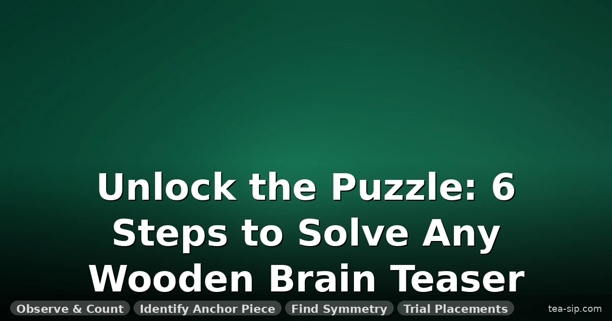 9 Brain Teaser Wooden Puzzle Solutions: A Step-by-Step Reassembly Method That Works Every Time