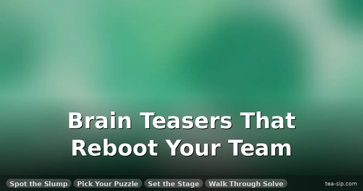 Brain Teasers For Corporate Events