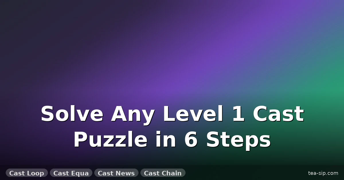 Cast Puzzle Level 1 Solutions: Step-by-Step for All 5 Puzzles