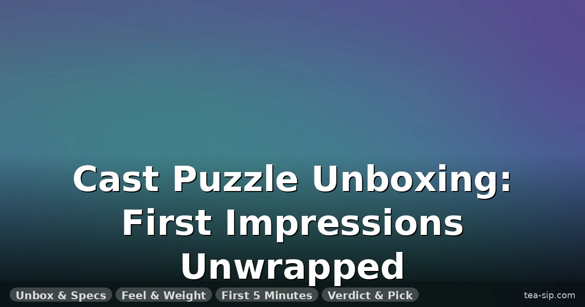Cast Puzzle Unboxing and First Impressions: 4 Models Tested for Feel & Sound
