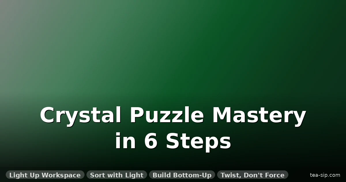 Crystal Puzzle Assembly Instructions: The Light Trick That Saves Your Sanity