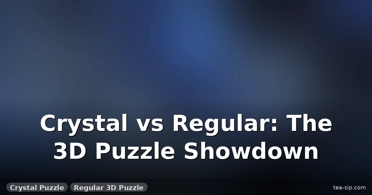 Crystal Puzzle vs Regular 3D Puzzle: Which Should You Buy? (Tested Comparison)