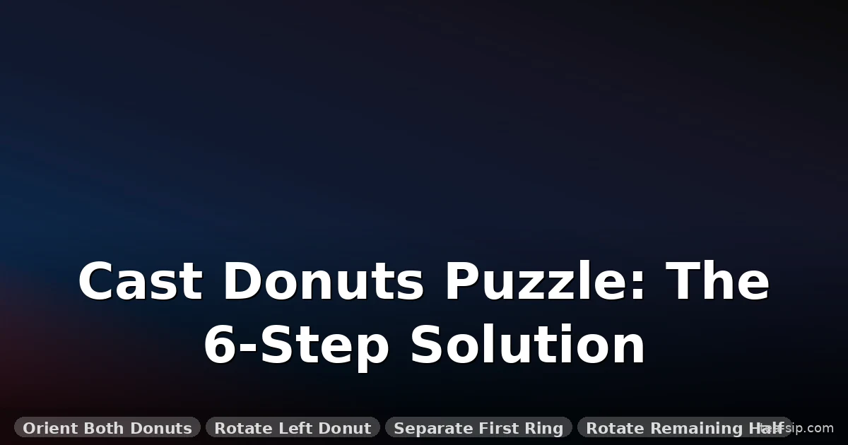 How to Solve Cast Donuts: 2-Step Disassembly Sequence That Works
