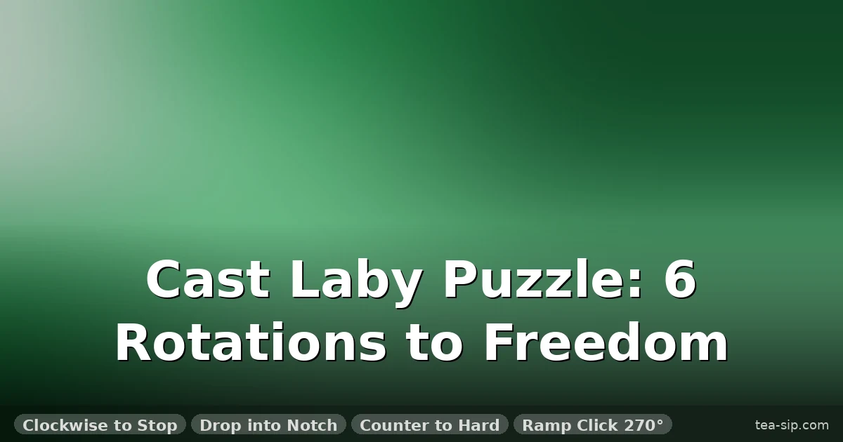 How to Solve the Cast Laby: A 6-Step Rotational Sequence (No Force Needed)