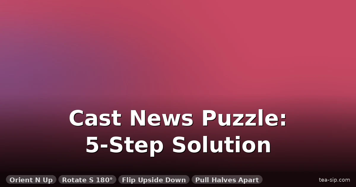 How to Solve Cast News Puzzle: The Secret Half-Turn That Unlocks It