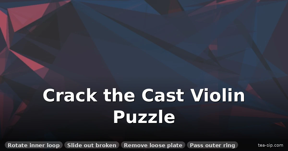 How to Solve the Cast Violin Puzzle in 20 Minutes (Step-by-Step Guide)