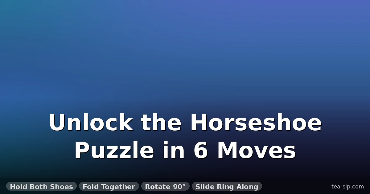 How to Solve the Horseshoe Puzzle in 6 Steps (With the Topological Trick)