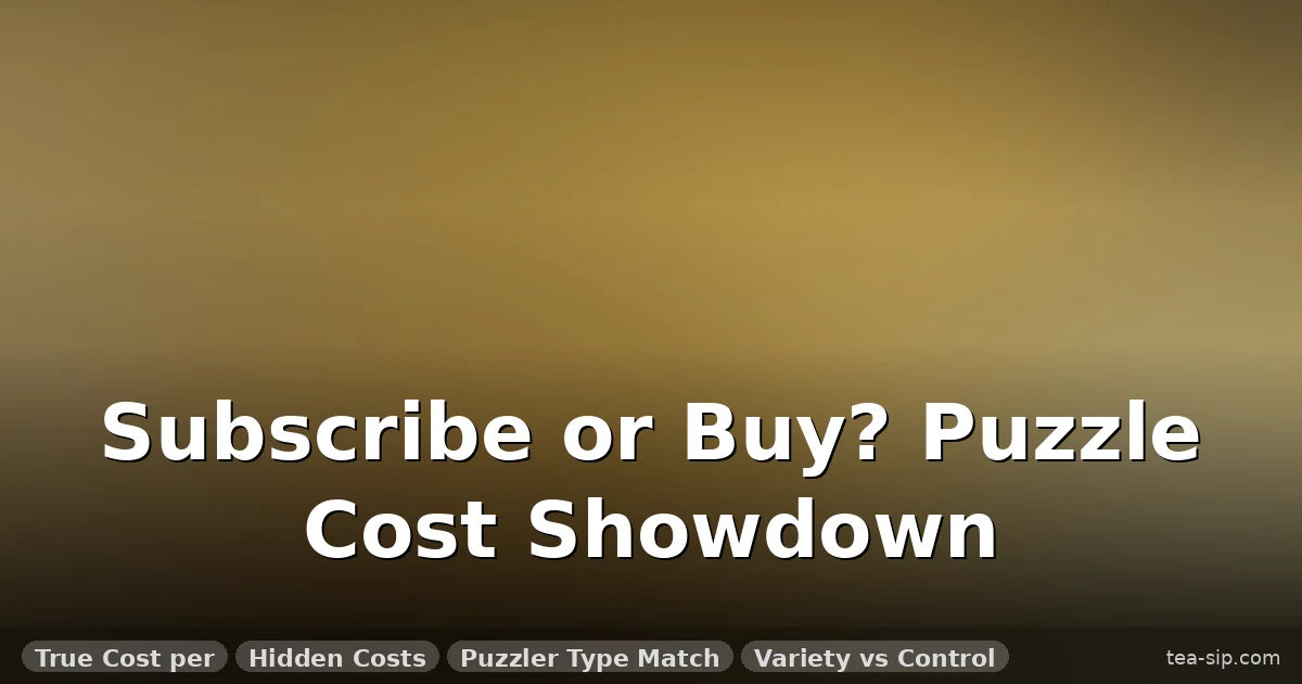 Puzzle Subscription vs Buying Individual: The Cost-Per-Puzzle Showdown