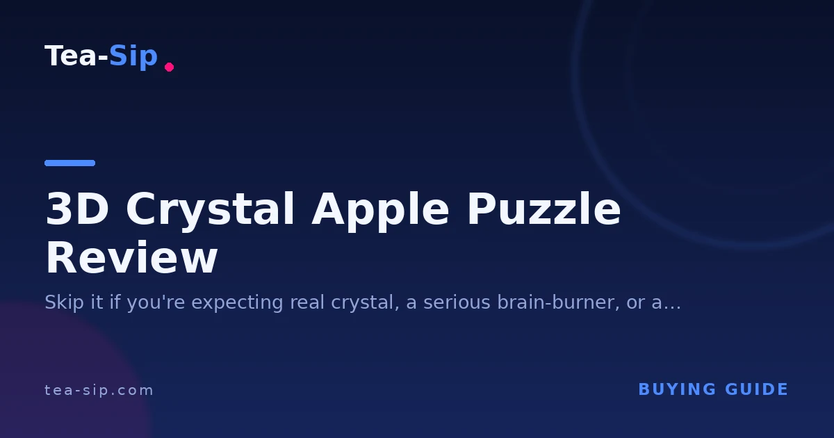 3D Crystal Apple Puzzle Review: 44 Pieces, Real Solve Time, Verdict