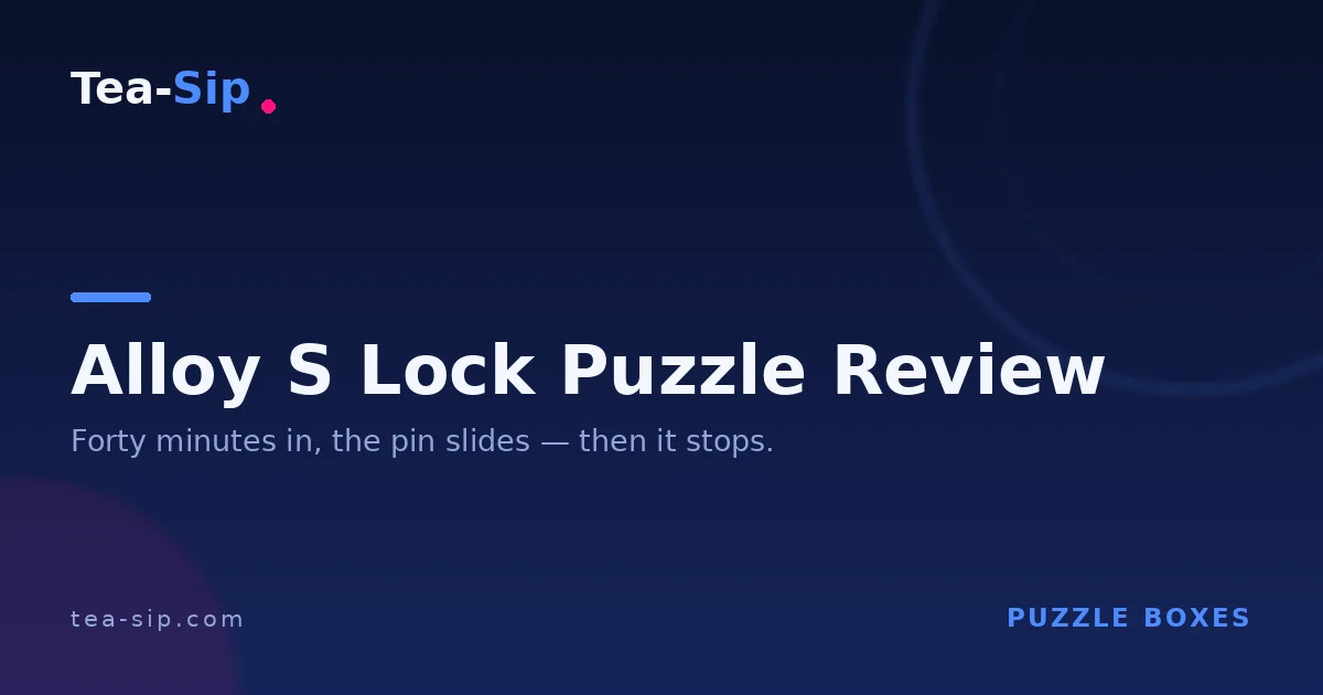 Alloy S-Lock Puzzle Review: Mechanism, Solve Log, and Verdict