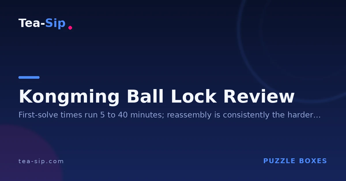 Kongming Ball Lock Review: Is This $8 Puzzle Worth Your Evening?