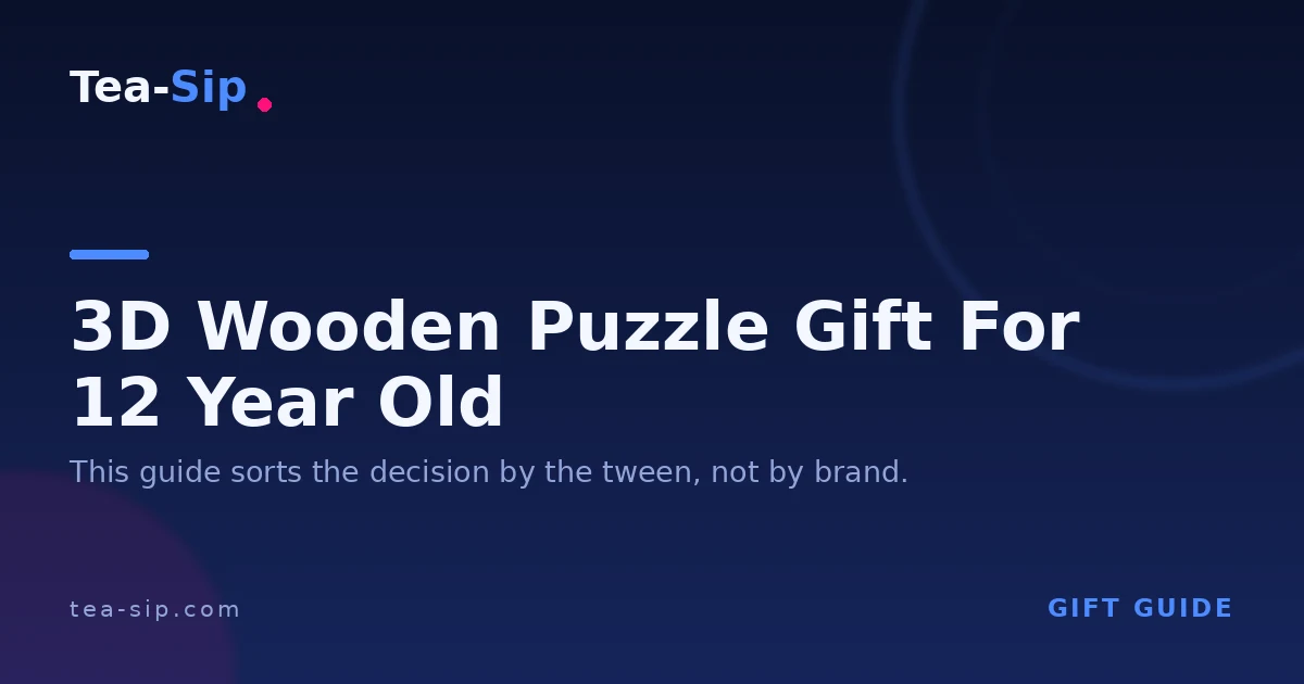 3D Wooden Puzzle Gift for 12 Year Old: Match the Type to the Kid