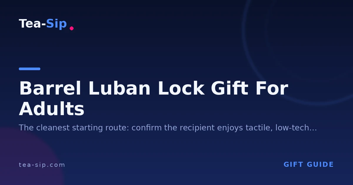 Barrel Lu Ban Lock Gift for Adults: Who It Suits and What to Check