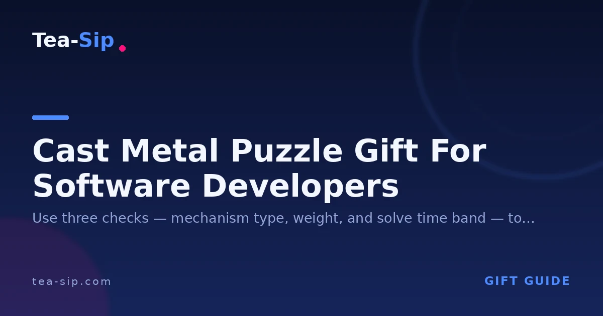 Cast Metal Puzzle Gift for Software Developers: Match the Mechanism